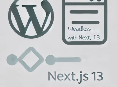 Illustration of a modern, secure website architecture using headless WordPress and Next.js for fast performance and flexibility